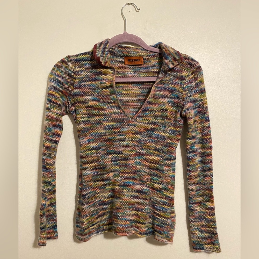Missoni Long-sleeved Polo Shirt